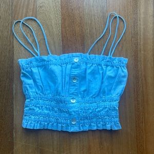 Zara denim crop top